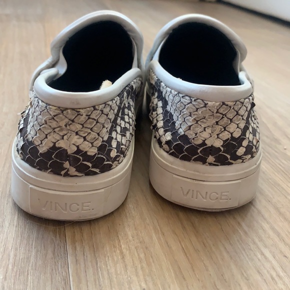 VINCE Snakeskin and Black Woven Slip-ons - Picture 3 of 5
